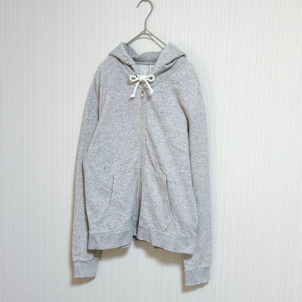 Blanche Long Sleeve Hoodie Zip-Up Gray M Casual